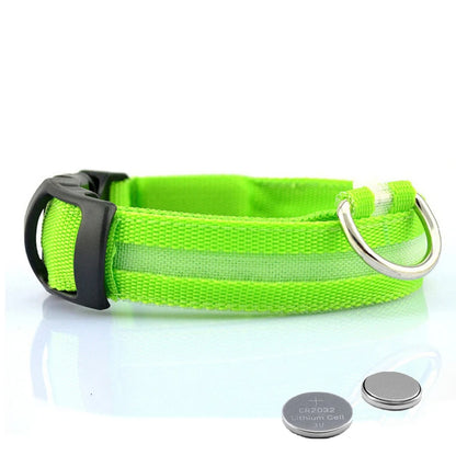 LED Dog Collar Light - Anti-Lost Illuminated Accessory for Dogs and Puppies, USB Rechargeable