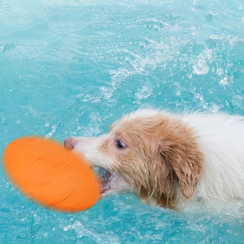 Eco-Friendly Silicone Flying Disk Toy for Dogs - Interactive Training and Chew-Resistant Pet Supply