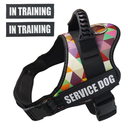 Premium Service Dog and Emotional Support Harness Vest with Removable Reflective Patches for Medium to Large Dogs