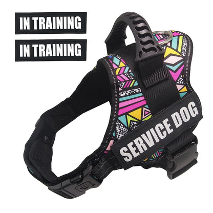 Premium Service Dog and Emotional Support Harness Vest with Removable Reflective Patches for Medium to Large Dogs