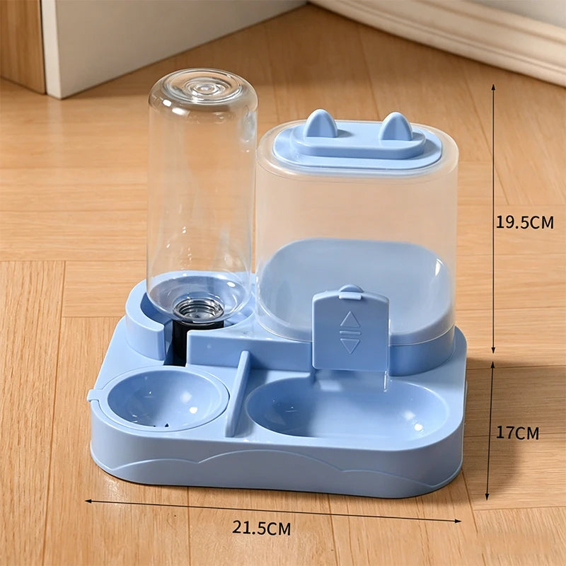 Automatic Pet Feeder and Water Dispenser with Large Capacity Storage for Cats
