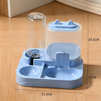 Automatic Pet Feeder and Water Dispenser with Large Capacity Storage for Cats