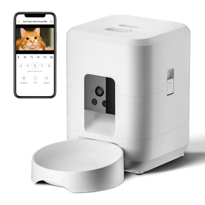 Smart 2L Automatic Pet Feeder with Timer and Camera - Perfect for Cats and Dogs!