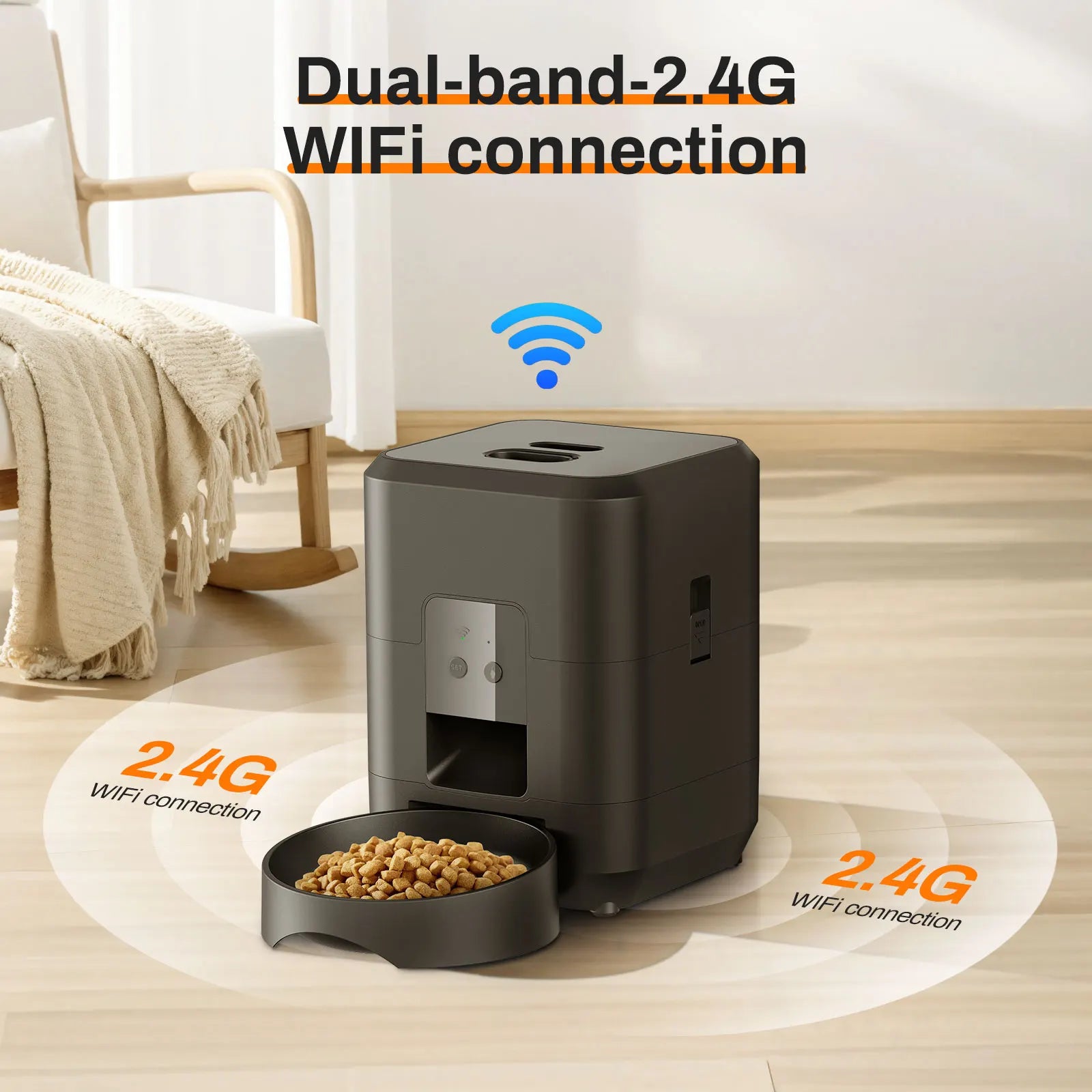 Smart 2L Automatic Pet Feeder with Timer and Camera - Perfect for Cats and Dogs!