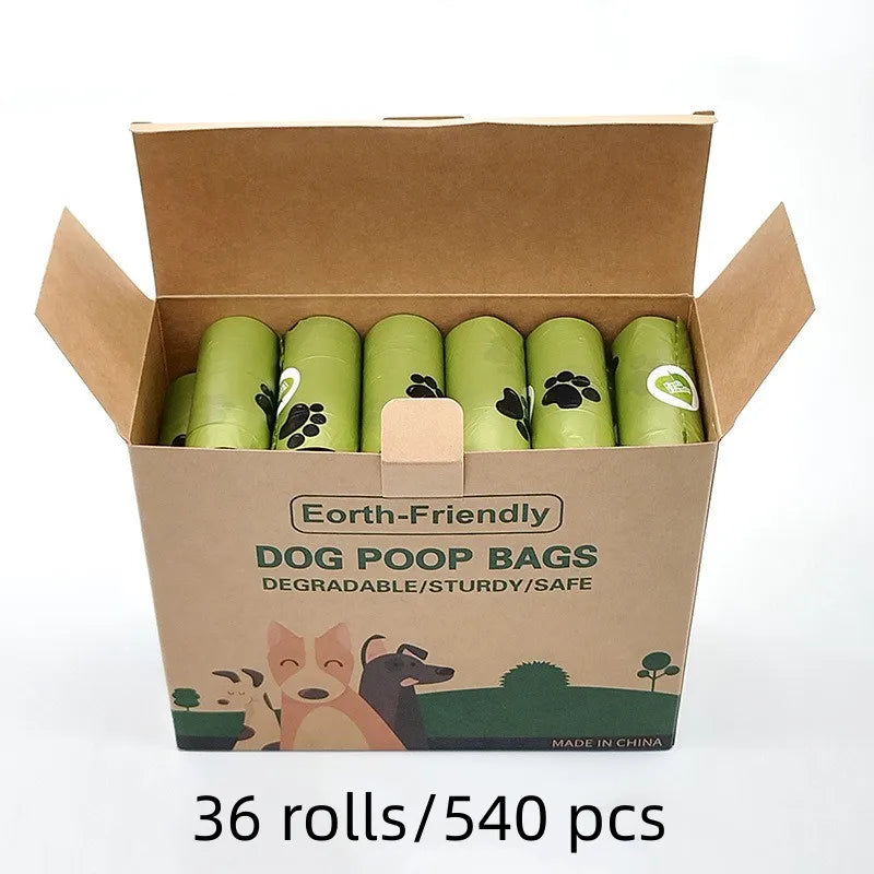 Eco-Friendly Biodegradable Dog Poop Bags - Thickened, Portable & Scented with Organizer for Stress-Free Outdoor Walks