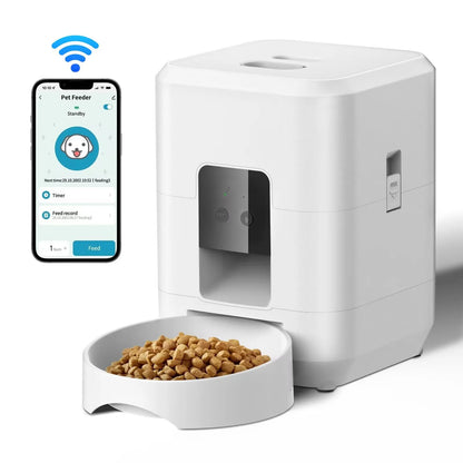 Smart 2L Automatic Pet Feeder with Timer and Camera - Perfect for Cats and Dogs!