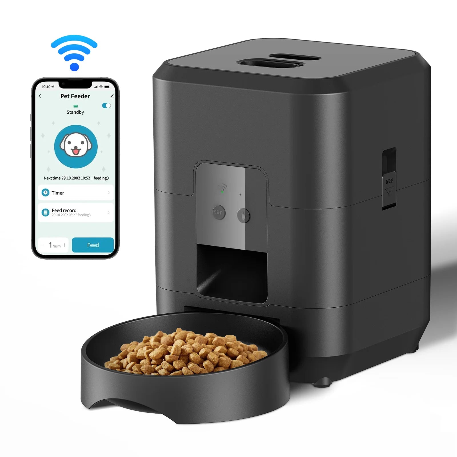 Smart 2L Automatic Pet Feeder with Timer and Camera - Perfect for Cats and Dogs!