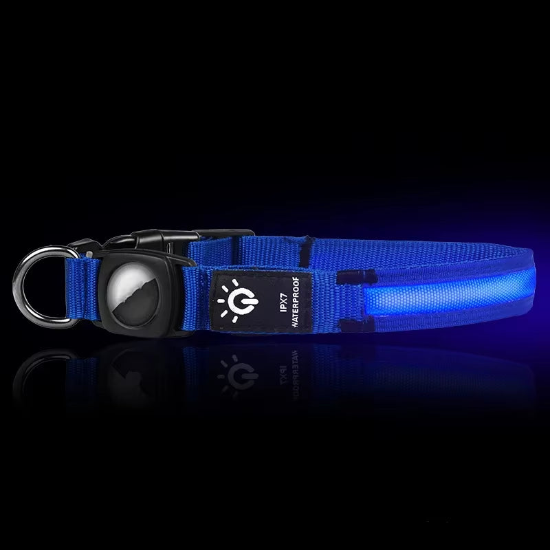 Airtag Protective Sleeve Dog Collar with Waterproof LED Features - Luminous Cat Collar