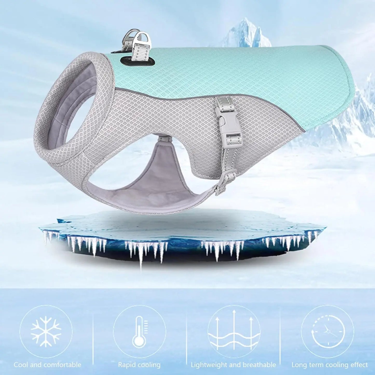 Summer Dog Cooling Vest - Heat-Resistant, Breathable, Sun-Proof Apparel for Small and Large Dogs During Outdoor Activities