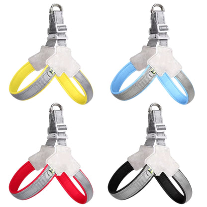 Reflective No-Pull Pet Harness for Small to Medium Dogs and Cats - Adjustable Vest for Pugs, Chihuahuas, and Bulldogs