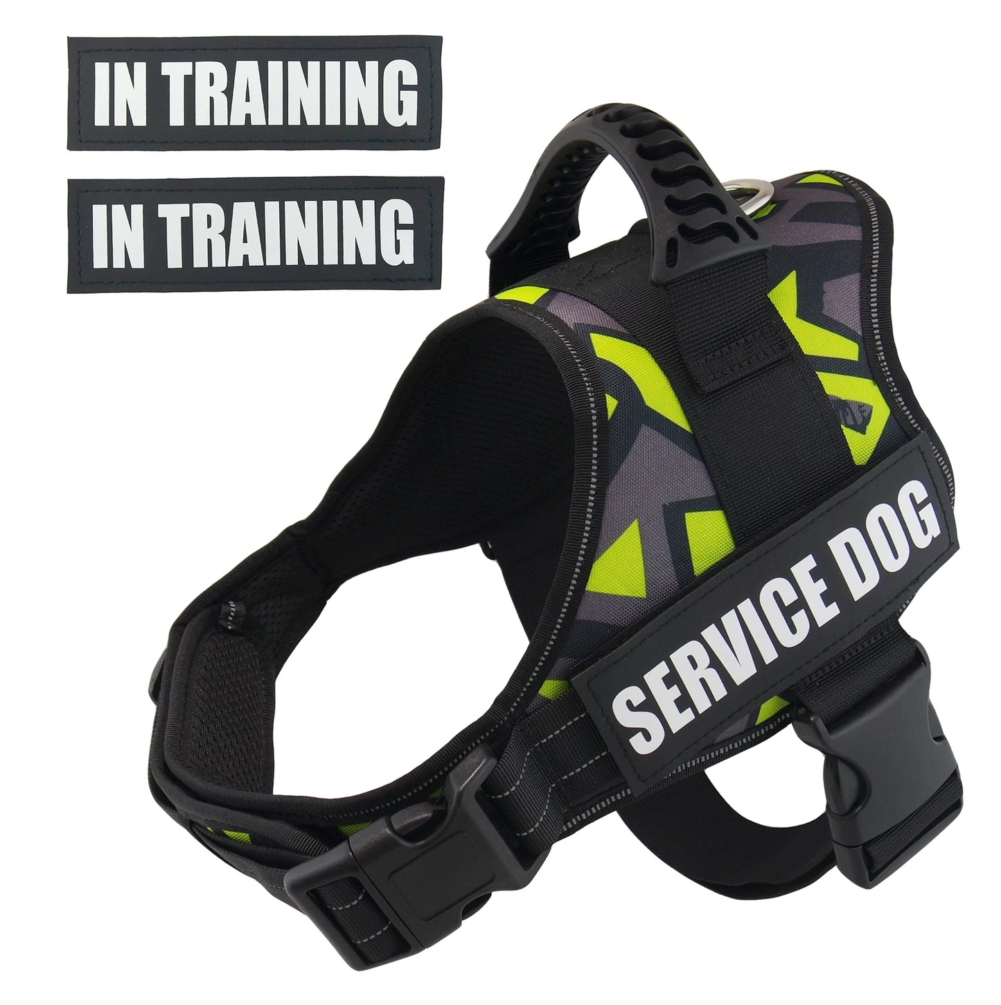 Premium Service Dog and Emotional Support Harness Vest with Removable Reflective Patches for Medium to Large Dogs