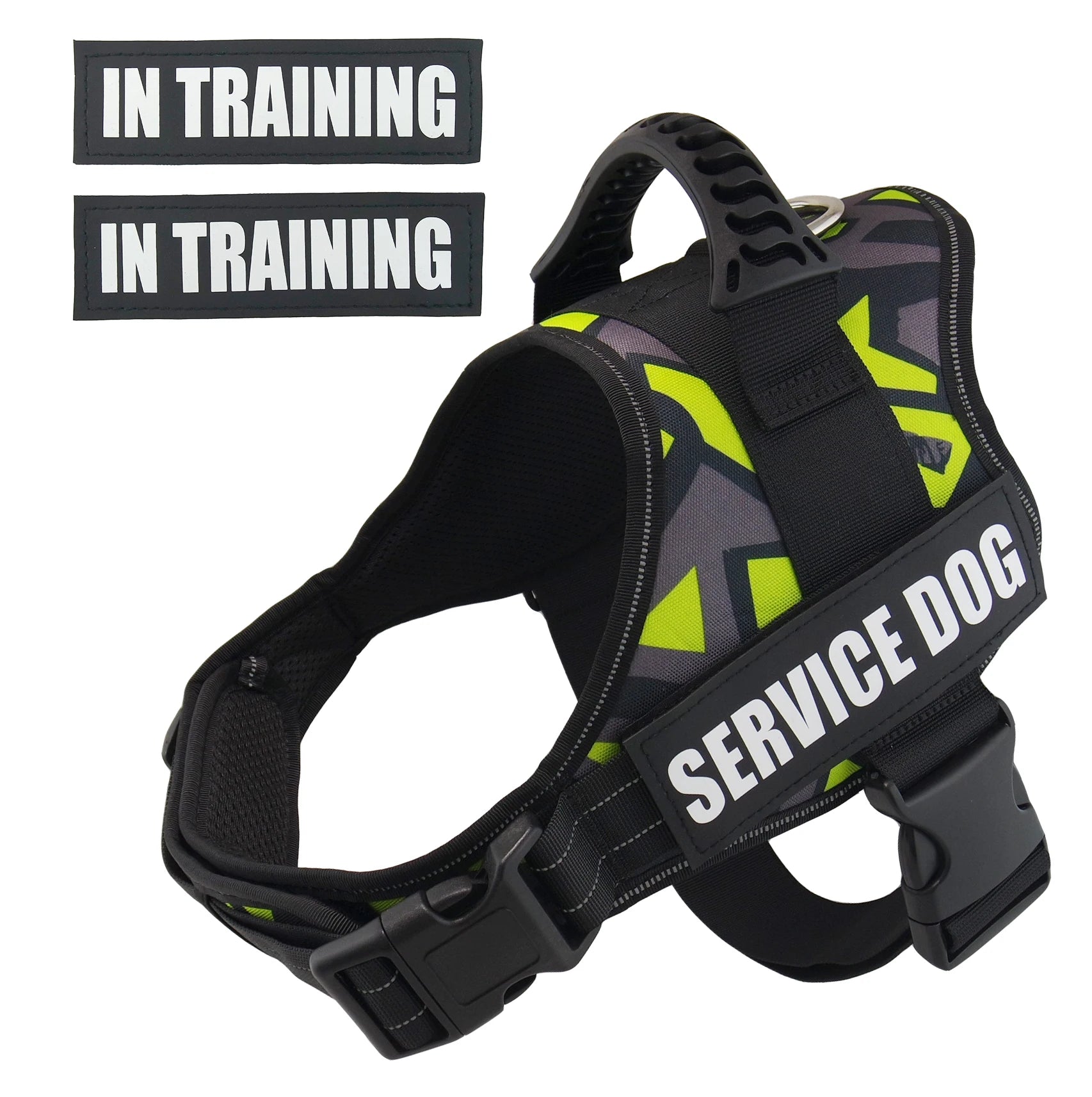 Premium Service Dog and Emotional Support Harness Vest with Removable Reflective Patches for Medium to Large Dogs