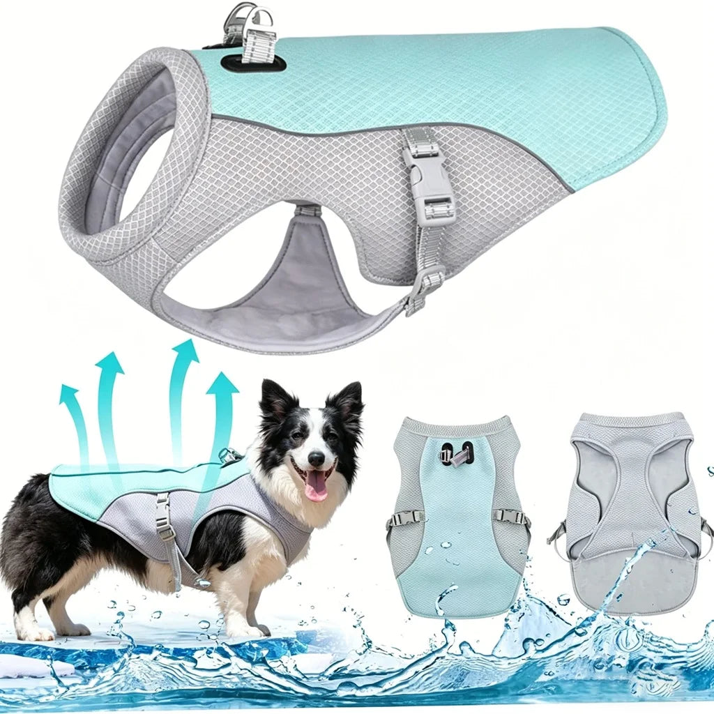 Summer Dog Cooling Vest - Heat-Resistant, Breathable, Sun-Proof Apparel for Small and Large Dogs During Outdoor Activities