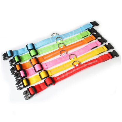 LED Dog Collar Light - Anti-Lost Illuminated Accessory for Dogs and Puppies, USB Rechargeable