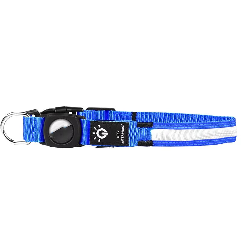 Airtag Protective Sleeve Dog Collar with Waterproof LED Features - Luminous Cat Collar