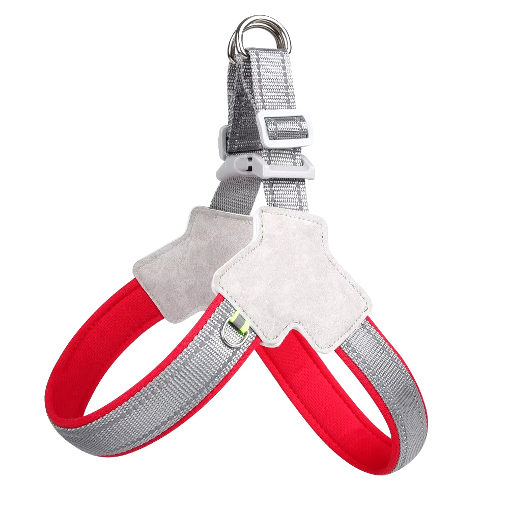 Reflective No-Pull Pet Harness for Small to Medium Dogs and Cats - Adjustable Vest for Pugs, Chihuahuas, and Bulldogs