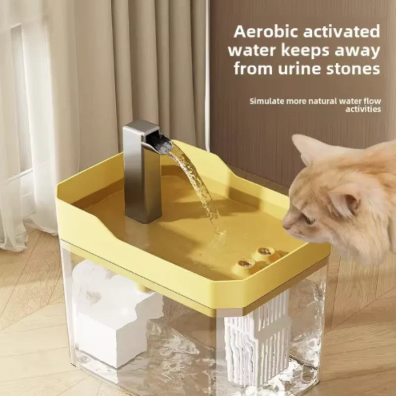 Automatic Cat Water Fountain with Circulating Filtration System for Intelligent Pet Hydration